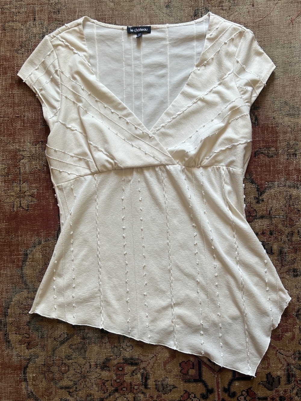 Vintage Y2K Cream Le Chateau Top